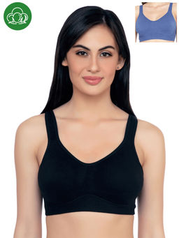 Inner Sense - Organic Antimicrobial Soft Cup Full Coverage Bra Pack Of 2 - Multi-Color