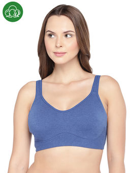 Inner Sense - Organic Antimicrobial Soft Cup Full Coverage Bra - Blue