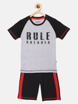 mackly - Boys Grey Printed Pyjama (set Of 2) ( 2-3 Years )