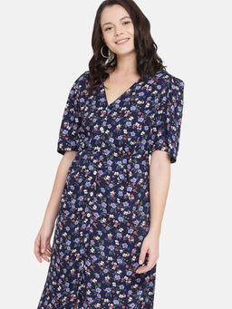 IS.U - Blue Button Down Midi Dress