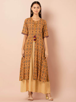 Indya - Yellow Printed Tunic