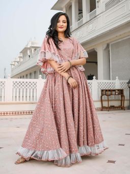 Indian Virasat - Pretty Blush Coral Dress