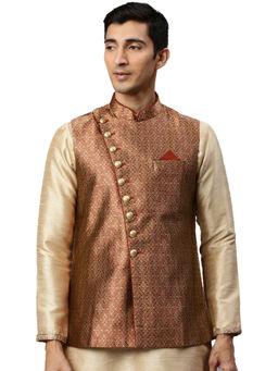 Manyavar - Men's Maroon Nehru Jacket