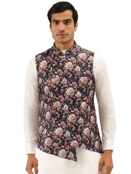 Manyavar - Men's Blue Nehru Jacket