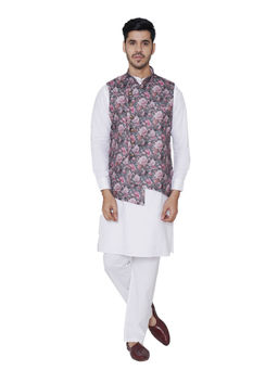 Manyavar - Green Printed Nehru Jacket