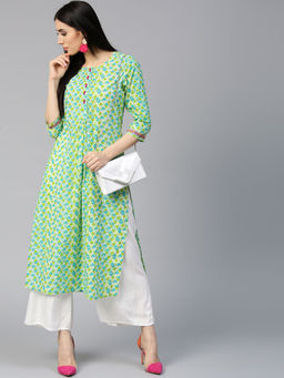 Jaipur Kurti - Multicolor Printed Straight Kurta