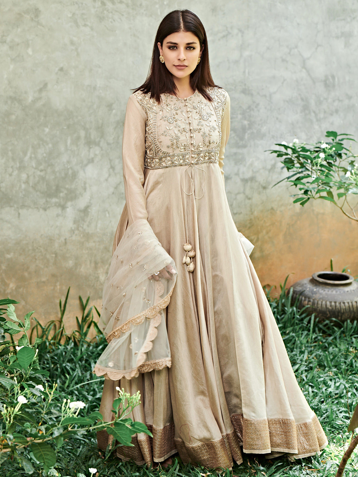 Jayanti Reddy Ethnic Dresses Buy Jayanti Reddy Beige Embroidered Anarkali Dress With Dupatta Set Of 2 Online Nykaa Fashion Reddy does not have any insurances listed. jayanti reddy beige embroidered anarkali dress with dupatta customisable set of 2