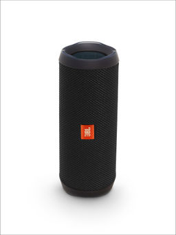 JBL - Black Flip 4 Portable Wireless Speaker With Powerful Bass & Mic