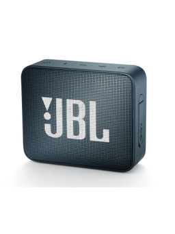 JBL - Go 2 Portable Waterproof Bluetooth Speaker with mic (Navy)