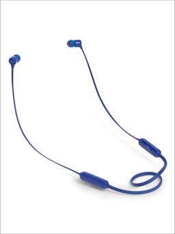 JBL - Blue T110BT Pure Bass In-Ear Bluetooth Headphones With Mic