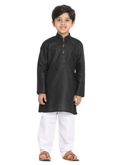 Vastramay - Boys Black Kurta Pyjama Set (Set of 2)