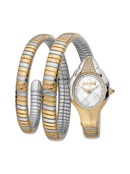 Just Cavalli - Anlog Watch For Women JC1L189M0075 Two Tone Silver & Gold Color