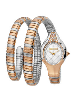 Just Cavalli - Anlog Watch For Women JC1L189M0085 Two Tone Silver & Rose Gold Color