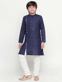 Jeetethnics - Boys Navy Blue Kurta Pyjama (Set of 2)