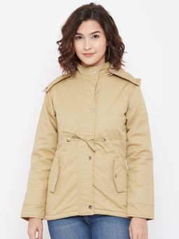 CRIMSOUNE CLUB - Women's Beige Solid Jackets