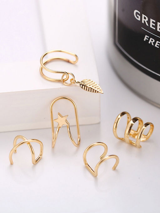 Buy Jewels Galaxy Gold Plated Earrings Combo (Set of 5) Online