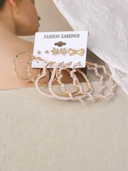 Jewels Galaxy - Jewellery For Women Gold Plated Pearl Studded Earrings