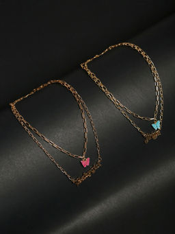 Jewels Galaxy - Gold Plated Layered Necklace Combo