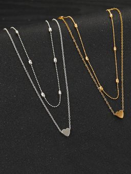 Jewels Galaxy - Jewellery For Women Gold & Silver Plated Layered Necklace Combos