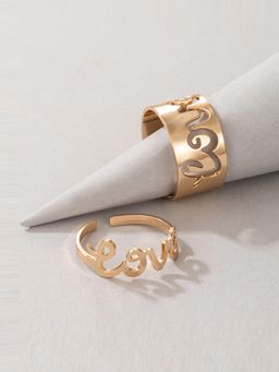 Jewels Galaxy - Jewellery For Women Gold Plated Rings Combo of 2