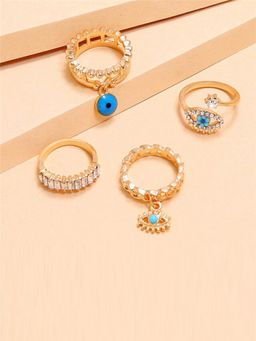Jewels Galaxy - Jewellery For Women Gold Plated Rings Combo of 4