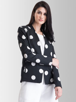 FABLE STREET - Black Polka Dots Blazer