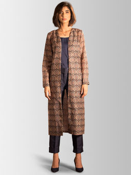FABLE STREET - Brown Embellished Shrug