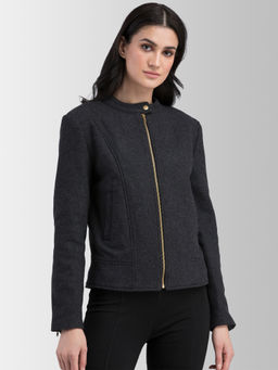 FABLE STREET - Grey Solid Jacket