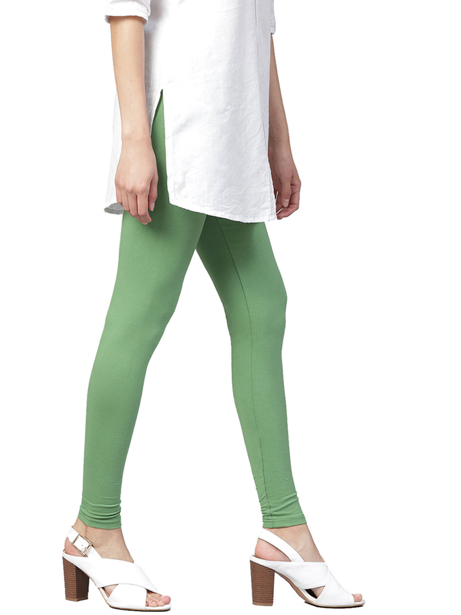Solid Cotton Lycra Leggings 