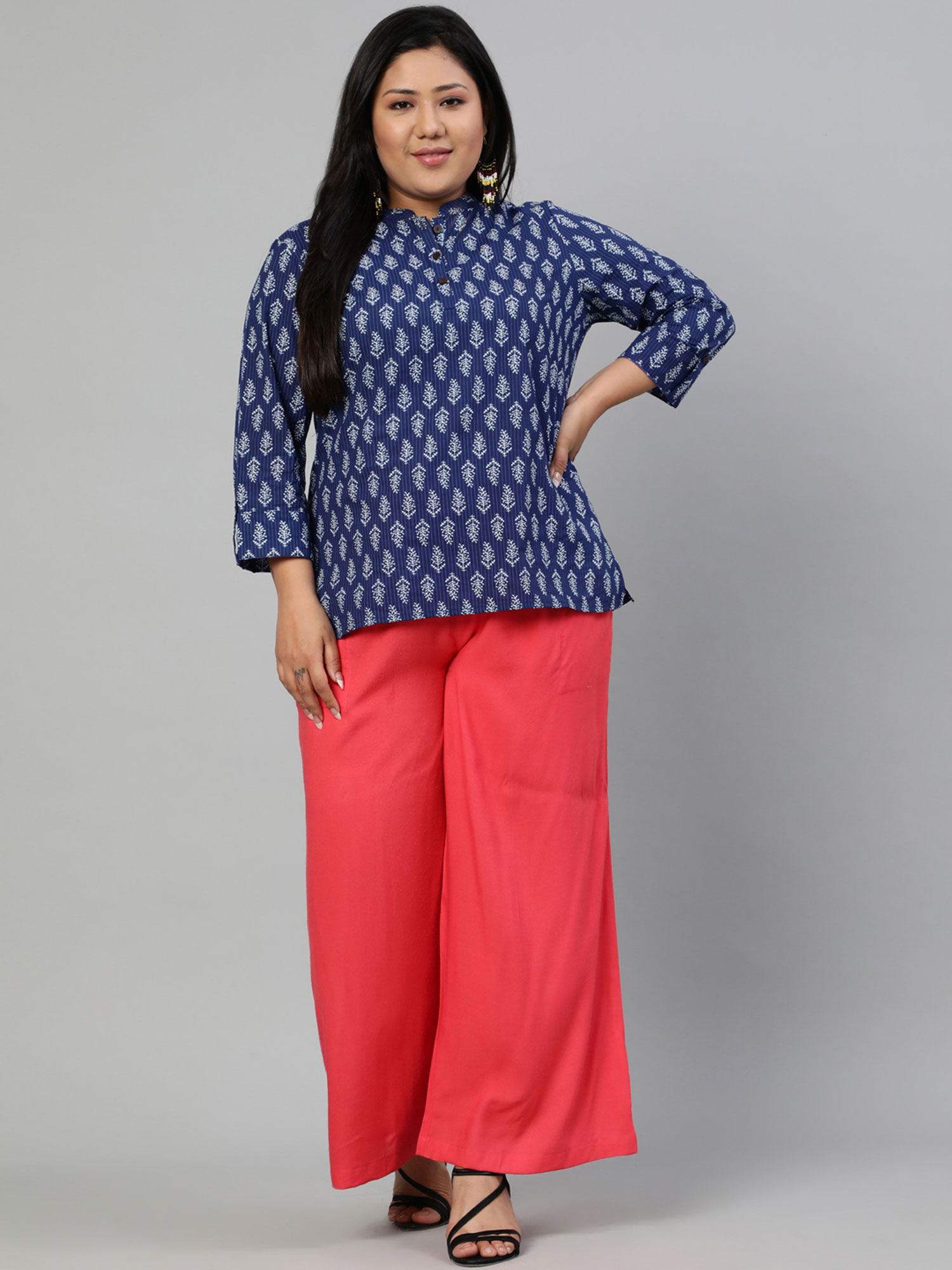 jaipur kurti Coral Solid Rayon Palazzo-picture-20