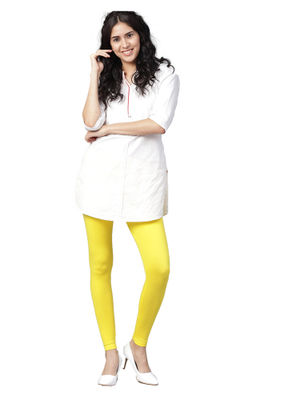 Buy Jaipur Kurti Yellow Solid Cotton 