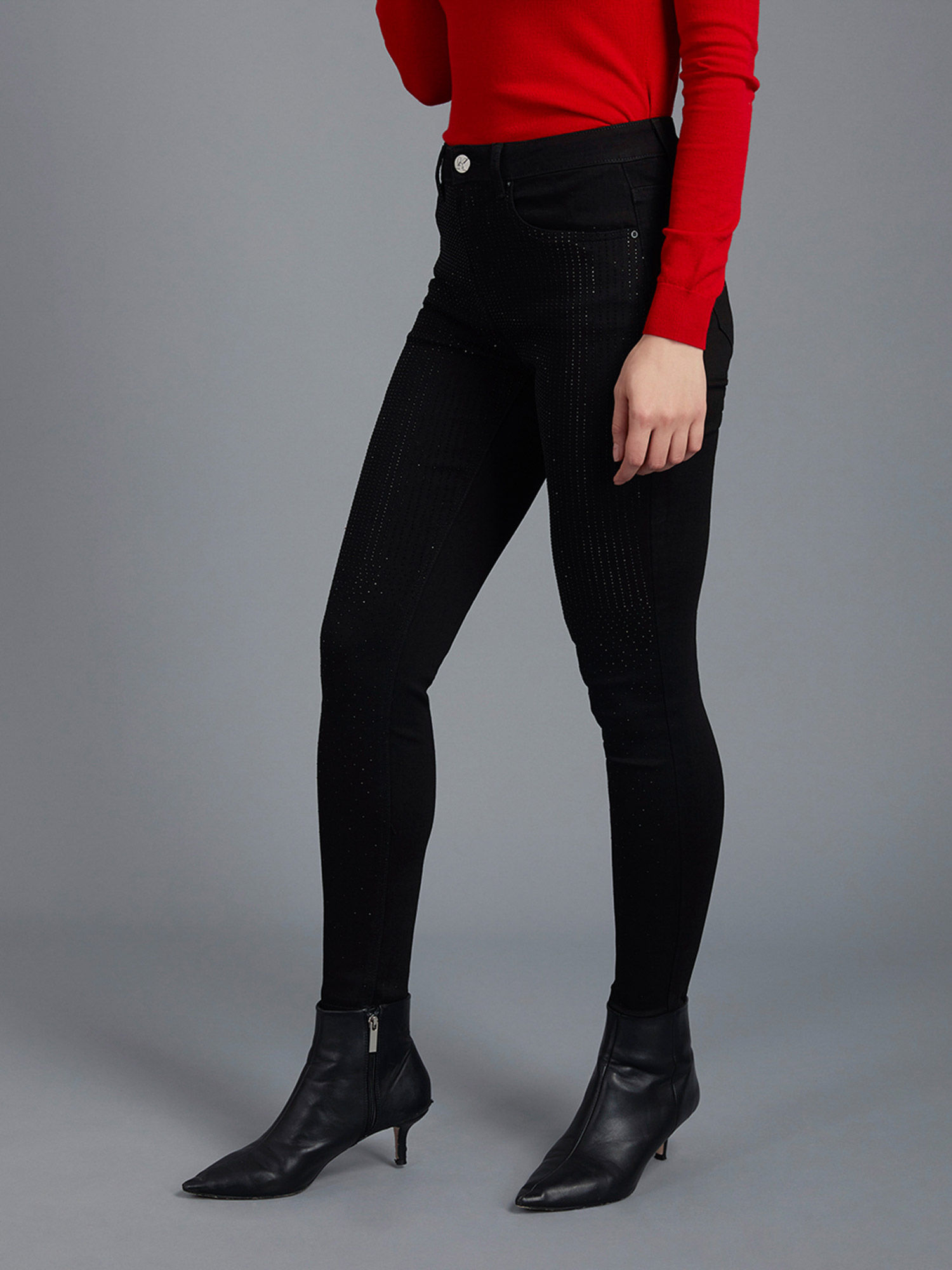 Buy COVER STORY Black Skinny Denims 