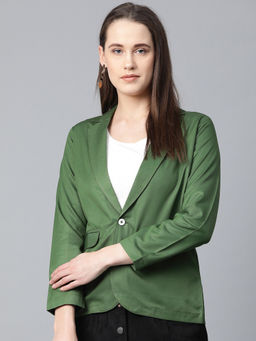 Jompers - Green Solid Blazer