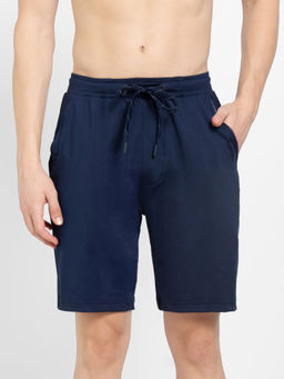 Jockey - MV09 Men Polyester Stretch Straight Fit Solid Shorts with Pockets - Navy