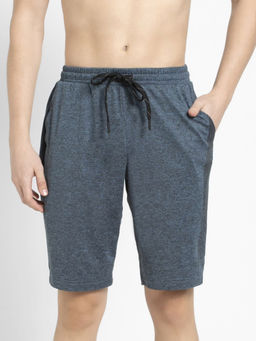 Jockey - SP19 Men Soft Touch Microfiber Elastane Solid Active Wear Shorts - Blue Marl