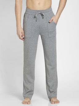 Jockey - US94 Men Track Pant for Men with Drawstring Closure - Grey Melange