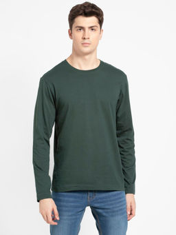 Jockey - AM95 Men Super Combed Cotton Rich Solid Round Neck T-Shirt - Green Gable