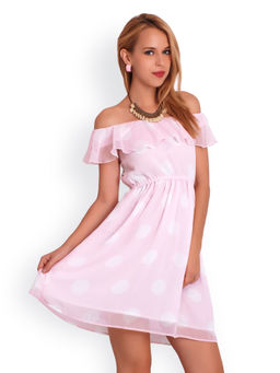 BELLE FILLE - Printed Pink Casual Dress