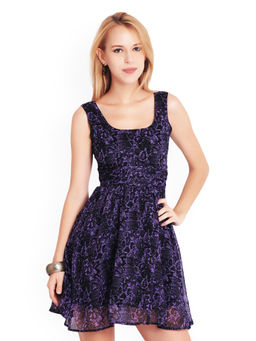 BELLE FILLE - Animal Print Black Casual Dress