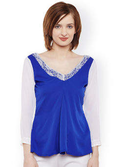 BELLE FILLE - Solid Blue Tops