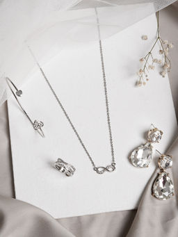 Joker and Witch - Ravishing Silver Jewelry Set of 4 for Women