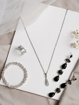 Joker and Witch - Fete Silver Jewelry Set of 4 for Women