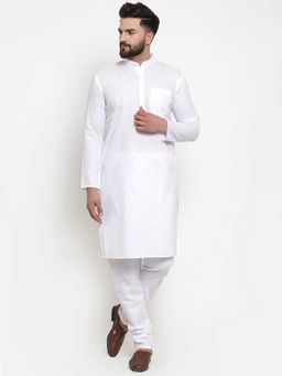 Jompers - Men Solid Kurta Pyjama (Set of 2)