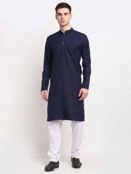 Jompers - Men Solid Kurta Pyjama (Set of 2)