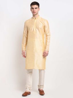 Jompers - Men Solid Dupion Silk Kurta Pyjama (Set of 2)