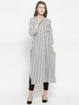 Jompers - Multicolor Striped Kurta With Pants (Set of 2)