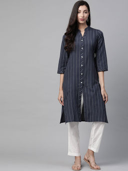 Jompers - Cotton Stripped Straight Kurta