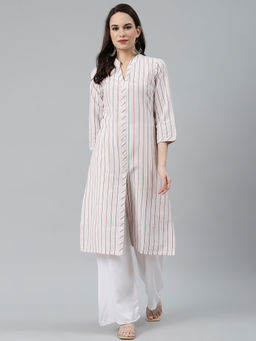 Jompers - Cotton Stripped Straight Kurta