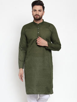 Jompers - Mens Cotton Embroiderd Kurtas