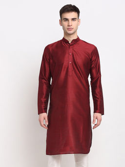 Jompers - Mens Solid Dupion Silk Kurta Sets